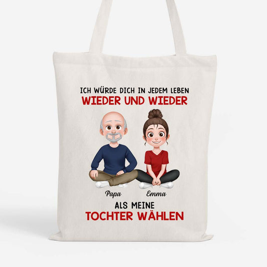 5545BGE1 immer wieder meine mamameinen papa personalisierte einkaufstasche sohn  tochter 5545b8laa