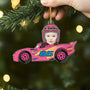 5554OGE2 kind mit gesicht sportwagenrennen personalisierte acryl ornamente kinder 5554O5VNK
