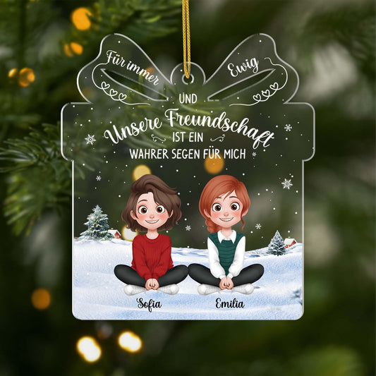 5557OGE1 fur immer und ewig personalisierter weihnachtsschmuck aus acryl beste freundinnen 5557O8TAF
