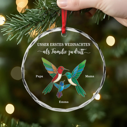 5578OGE2 familie vogel personalisierter weihnachtsschmuck_ aus glas familie 5578O6QNI