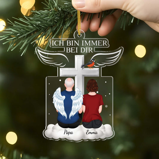 5594OGE2 ich bin immer bei dir personalisierte weihnachtsschmuck aus acryl zur erinnerung 5594O8ZMA