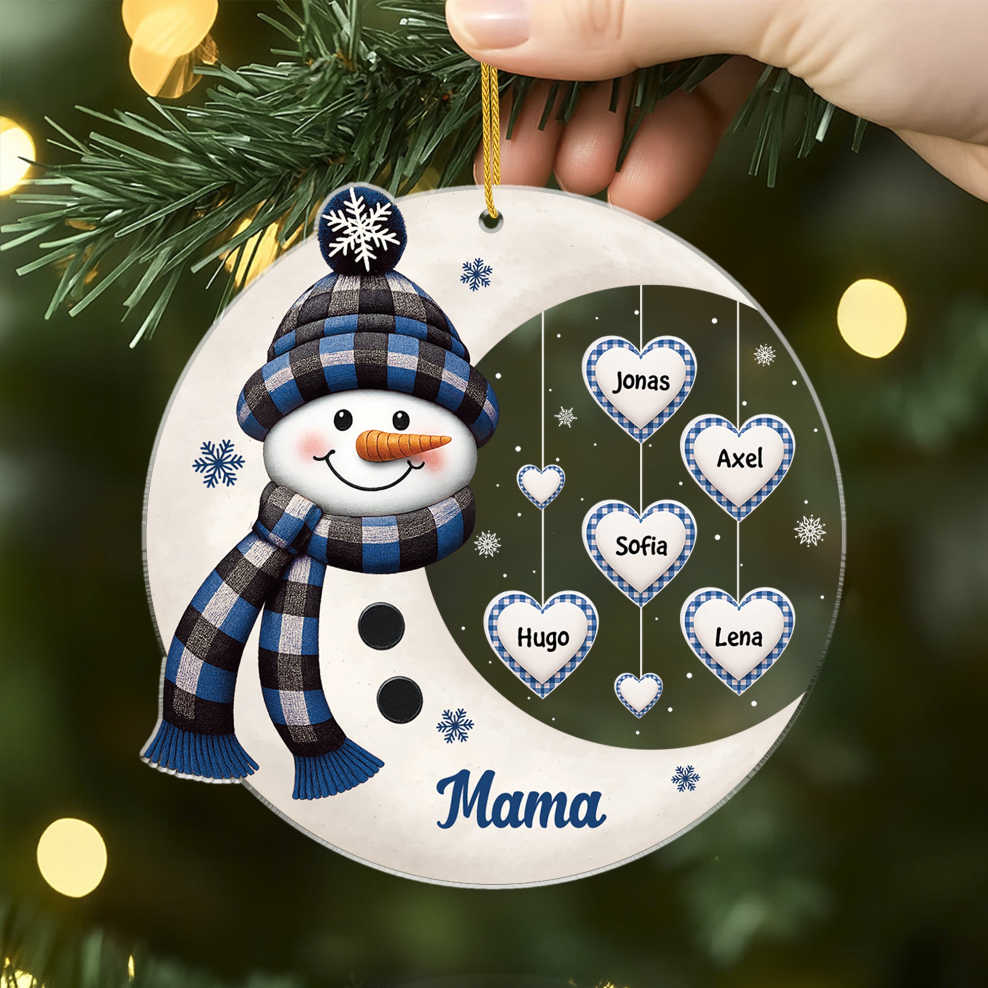 5599OGE2 schneemann personalisierte weihnachtsschmuck aus acryl oma mama 5599O8TZA