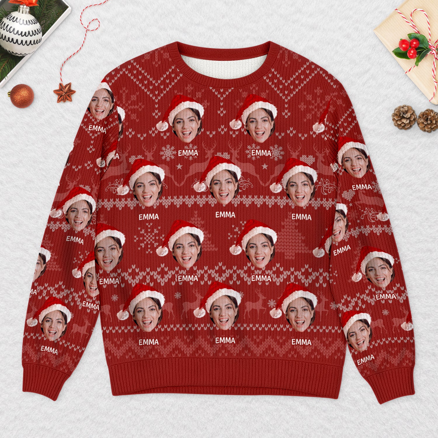 5633WGE2 lustige geschenke mit gesicht personalisierter weihnachtspullover_ mit foto 5633W8MNB