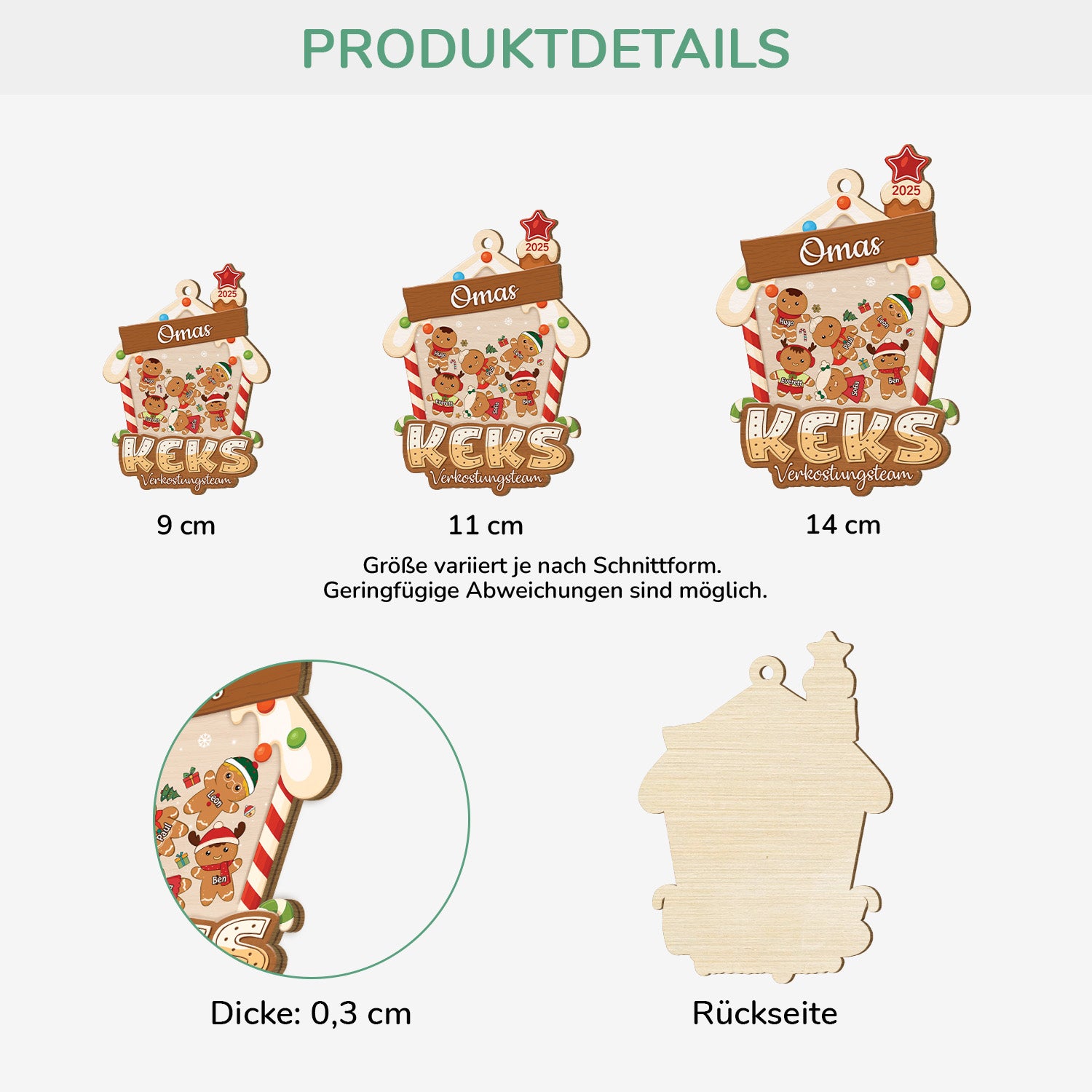 5639OGE3 omas keks verkostungsteam personalisierte 1 schicht holz ornamente weihnachten oma 5639OKTTA_9b2d44b9 8fc0 490a a870 938951c27768