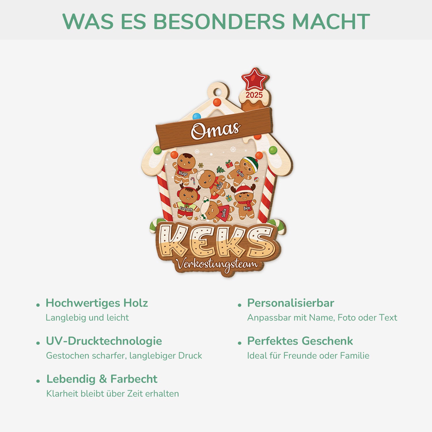 5639OGE4 omas keks verkostungsteam personalisierte 1 schicht holz ornamente weihnachten oma 5639OKTTA_54de6735 9b0c 4e5c b294 05e3804a84a9
