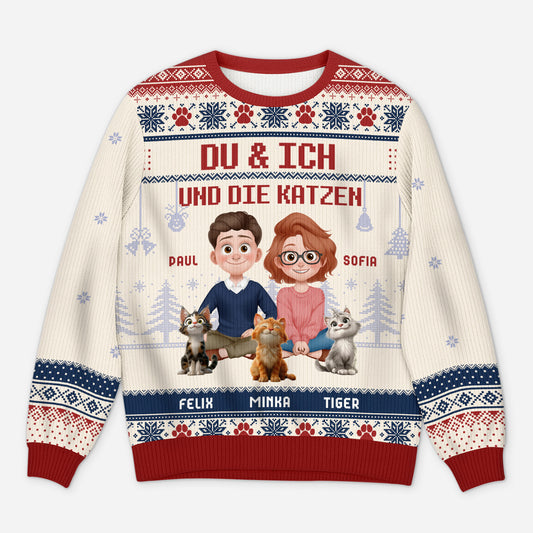 5658WGE1 du ich und die katzen personalisierter weihnachtspullover_ paar 5658W3QMD_cfe6c35f 28c8 44a6 b6af 5cd30370c2cb