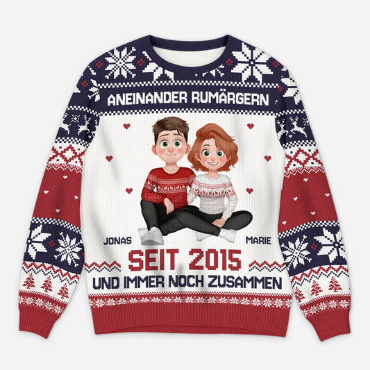 5660WGE1 seit  zusammen und am rumargern personalisierter weihnachtspullover_ paar 5660W8TZG