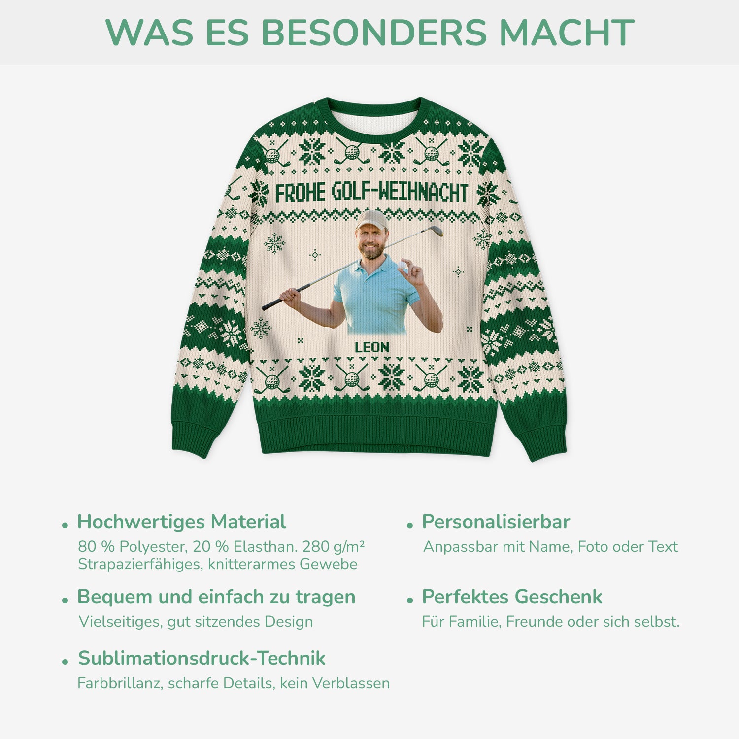 5686WGE5 frohe golf weihnacht weihnachtspullover personalisiert mit namen_ foto 5686WKMNB