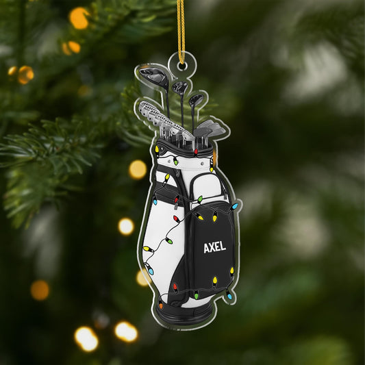 5690OGE1 golfbags personalisierter weihnachtsschmuck_ acryl 5690OKTAB
