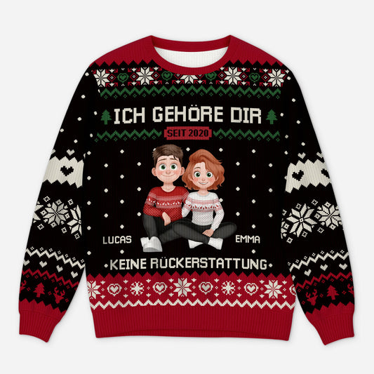 5701WGE1 ich gehore dir keine ruckerstattung personalisierter weihnachtspullover_ mit foto 5701W3ZQG