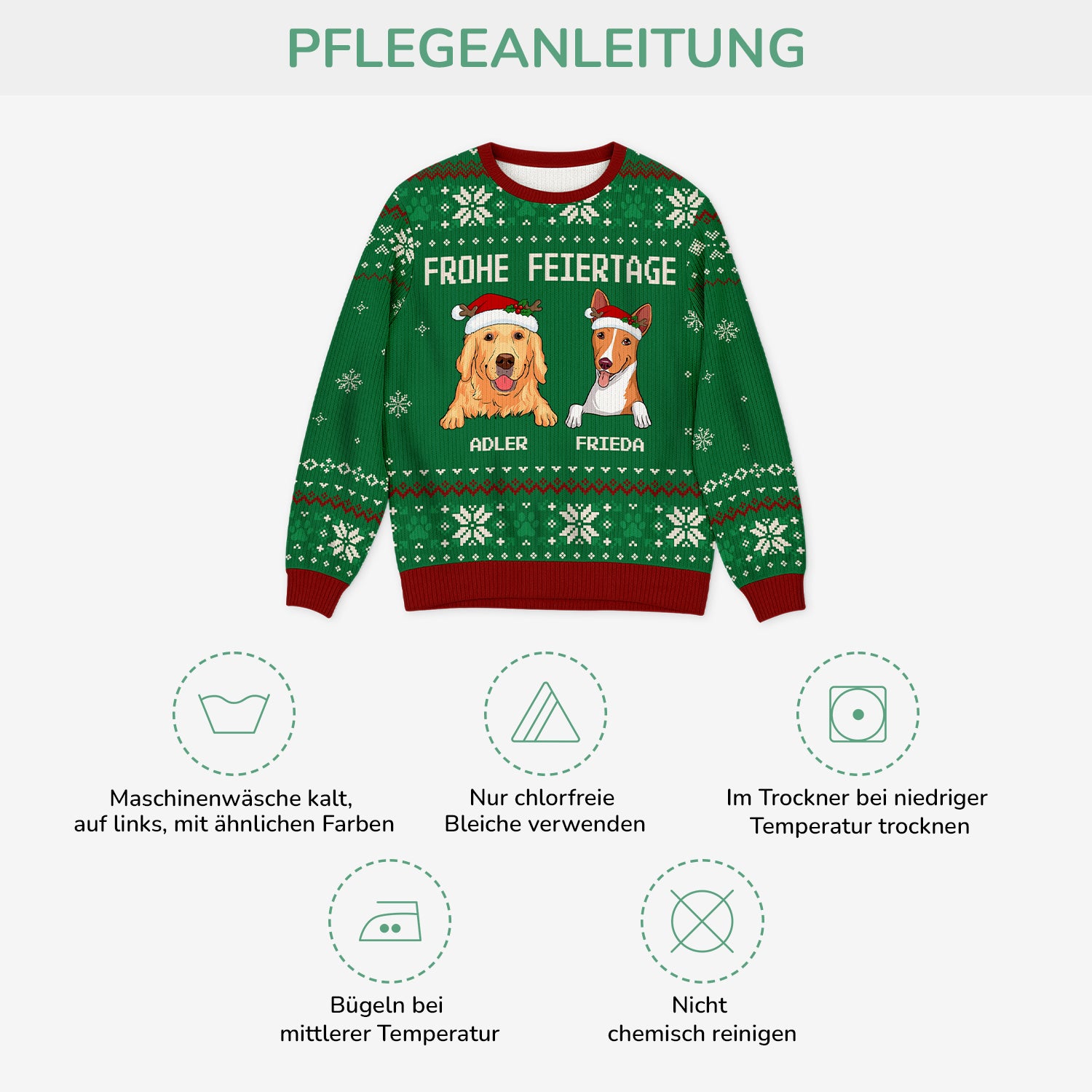 5704WGE4 frohe weihnachten weihnachtspullover hund personalisiert_ 5704WTYNC