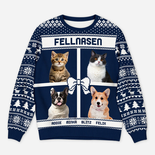 5714WGE1 weihnachten mit hunde katzen personalisierter weihnachtspullover_ haustiere 5714W6HMD