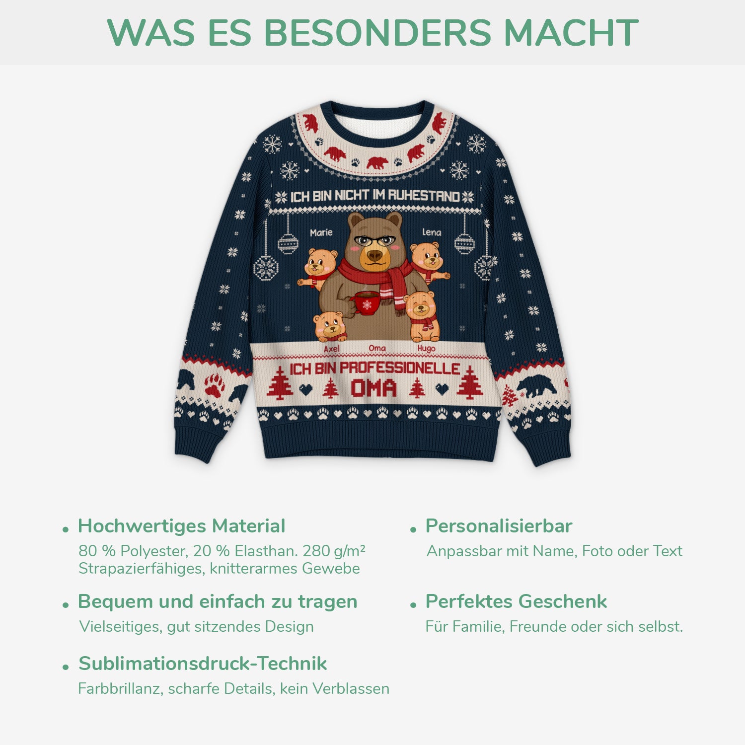 5722WGE5 ich bin nicht im ruhestand lustiger weihnachtspullover personalisiert_ rente 5722W3LZA