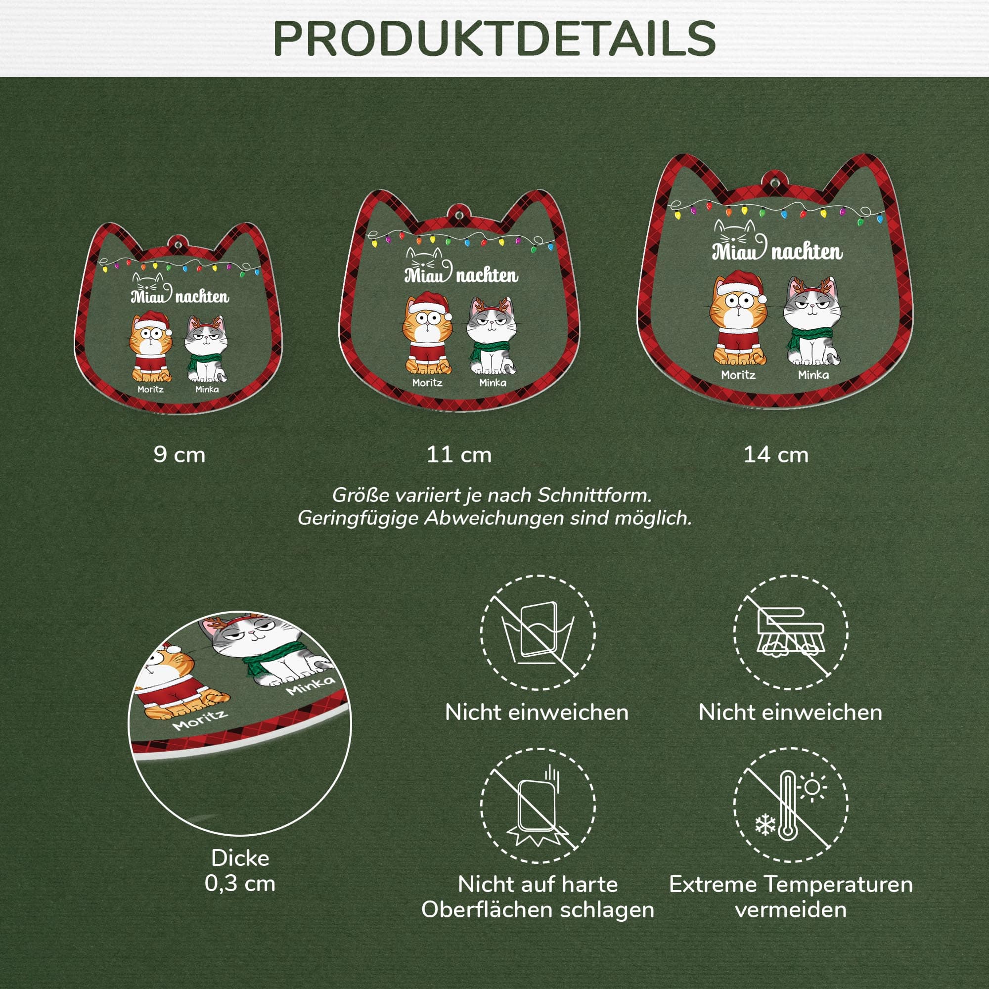 5733OGE3 miau nachten personalisierter weihnachtsschmuck_ acryl katzen 5733OKMCD min