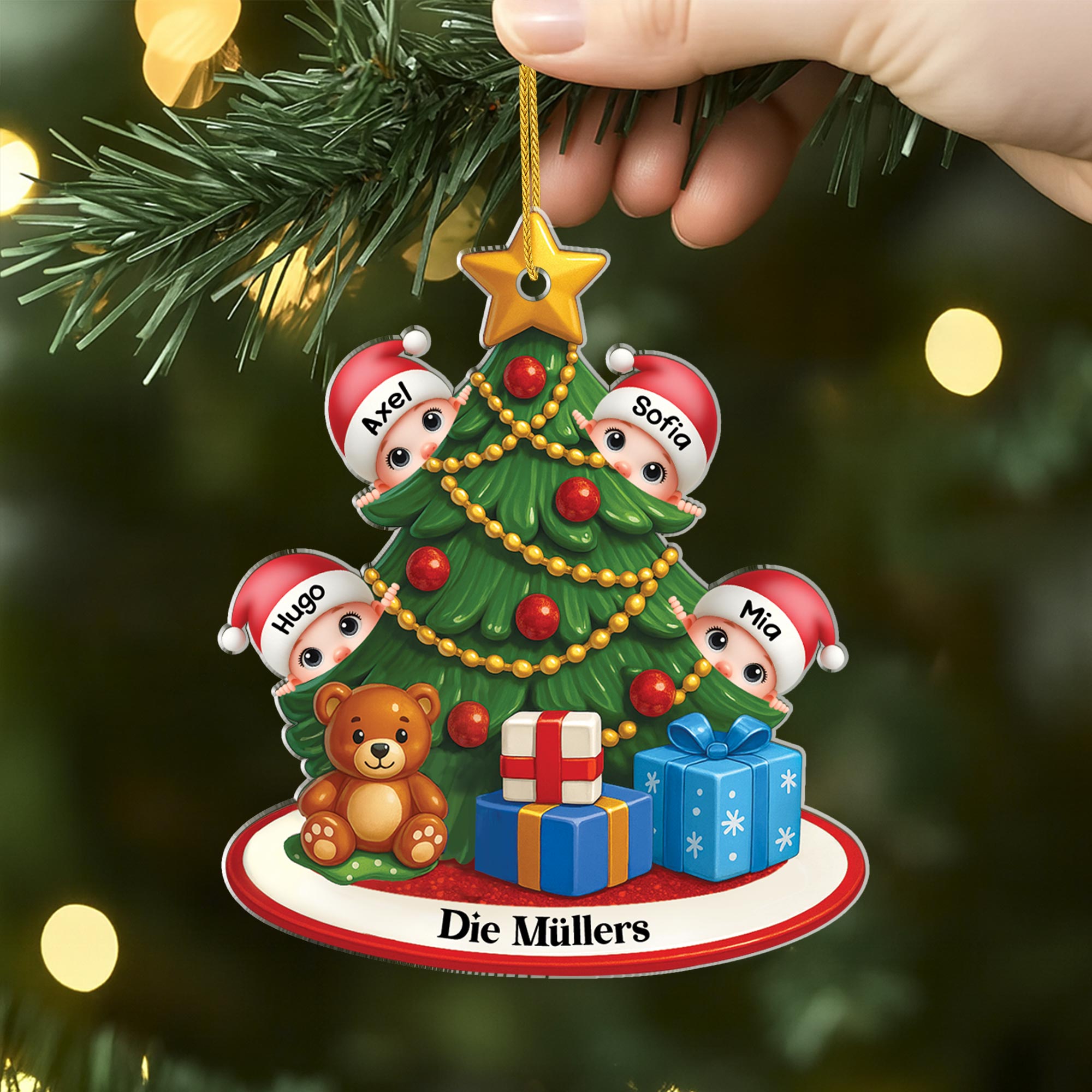 5746OGE2 weihnachtsbaum mit enkelkindern personalisierter weihnachtsschmuck_ acryl oma opa 5746O6QAA