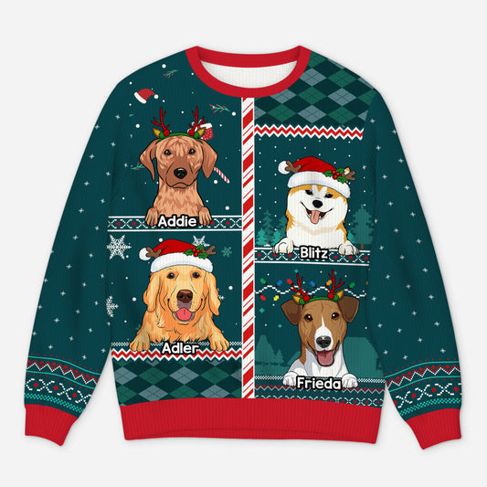 5772WGE1 bilderrahmen hunde weihnachtspullover hund personalisiert_ 5772WKYAC