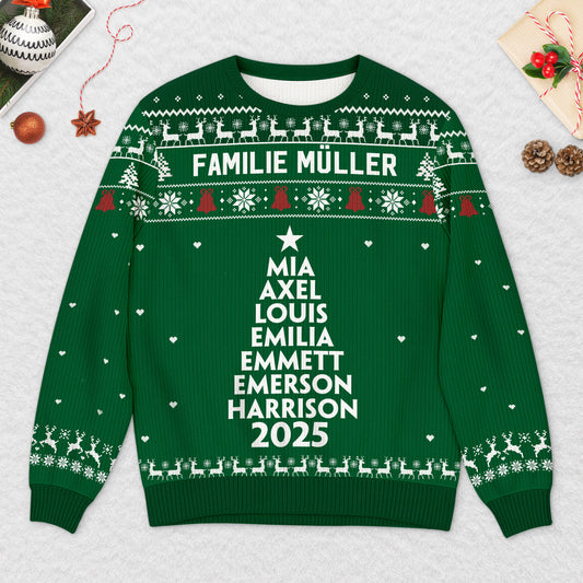 5780WGE2 weihnachtsbaum namen weihnachtspullover familie personalisiert 5780WTZCI
