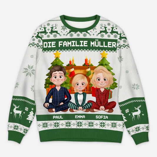 5783WGE1 die familie cartoon weihnachtspullover familie personalisiert_ 5783W8MZI