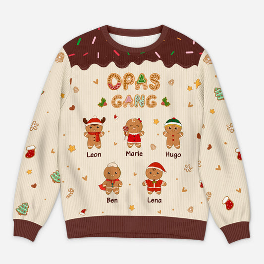 5790WGE1 mamas papas gang lebkuchenmann personalisierter weihnachtspullover mama papa 5790W3YZB