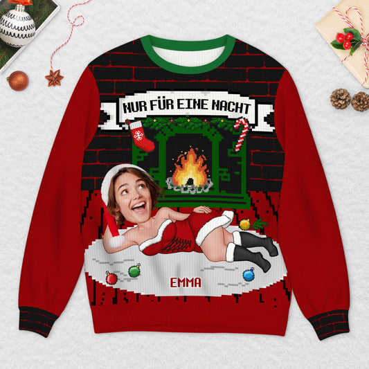 5813WGE2 nur fur eine nacht lustiger weihnachtspullover personalisiert_ mit gesicht 5813W3QAB