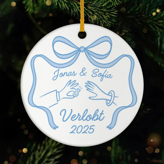 5820OGE1 verheiratet verlobt personalisierte keramik ornamente paar 5820OTUZG