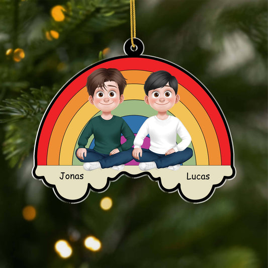 5852OGE1 love is love personalisierte acryl ornamente fur queere menschen 5852OKLCG