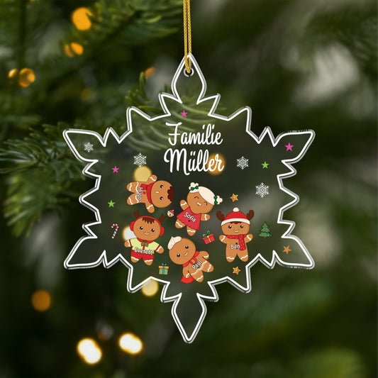 5869OGE1 familie lebkuchenmann personalisierter weihnachtsschmuck acryl 5869OKMCI