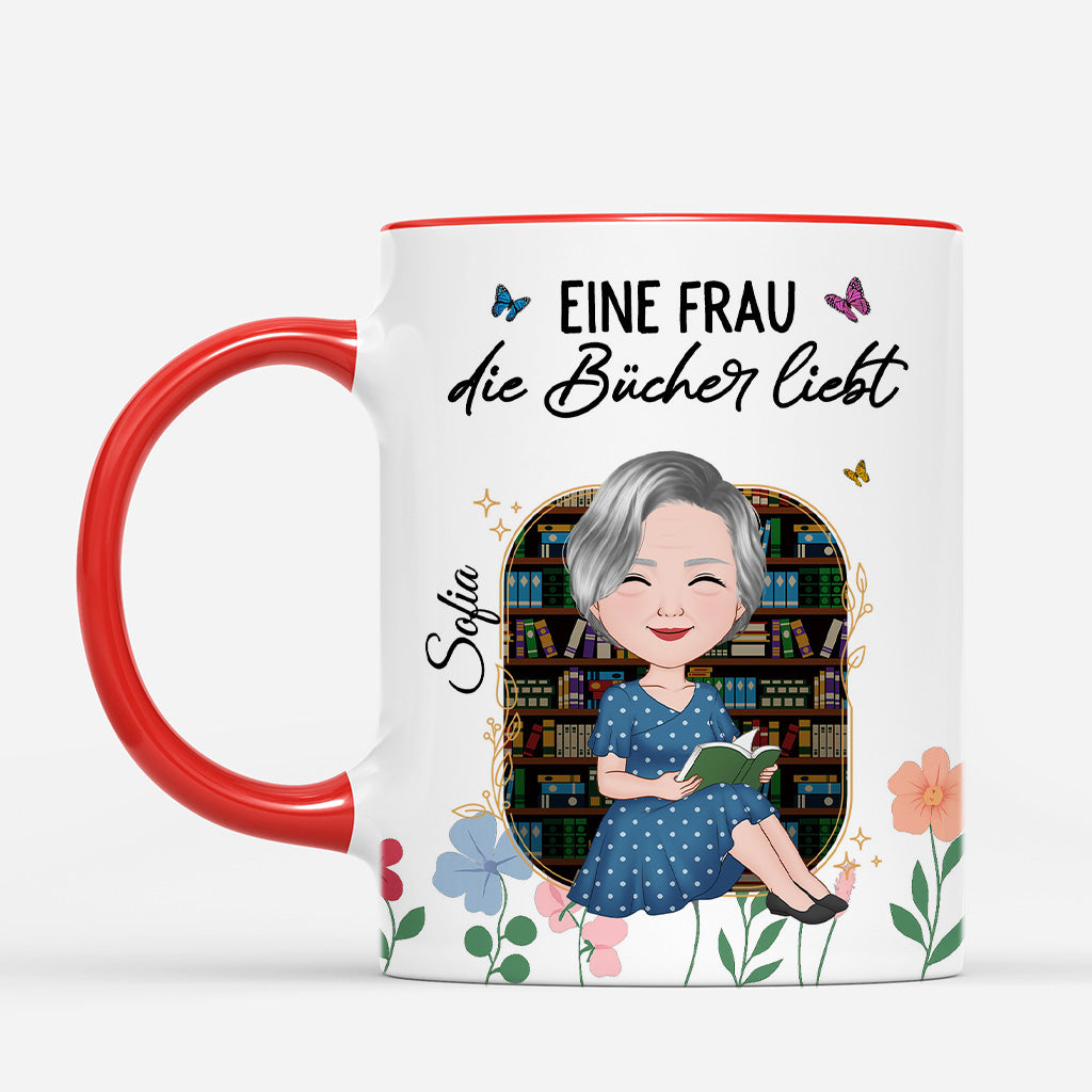 5874MGE2 ein madchen das bucher liebt personalisierte tasse leseratten frauen 5874MTTMA