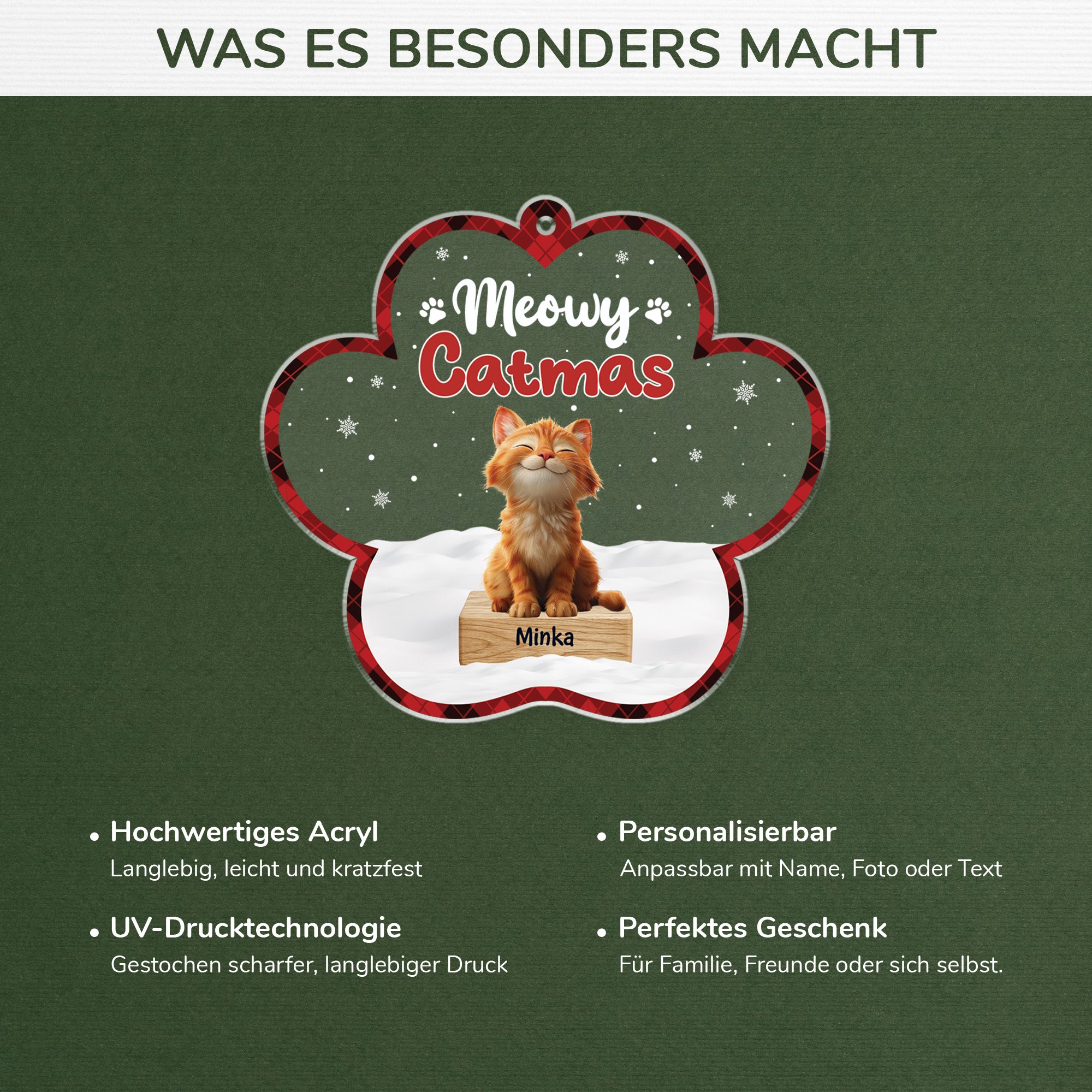 5897OGE4 meowy catmas weihnachtsschmuck personalisiert acryl_ katzen 5897OKZZD