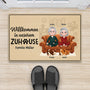 5933DGE2 willkommen in unserem zuhause hund fussmatte personalisiert paar_ 5933D6HNC