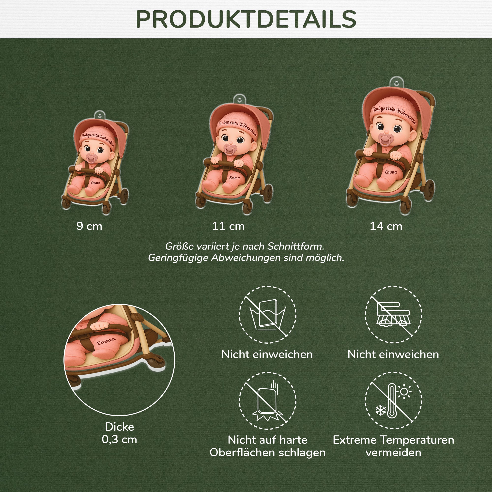 5941OGE3 3d druck effekt frohe weihnachten personalisierter weihnachtsschmuck_ acryl zur geburt eines babys 5941O8TZK