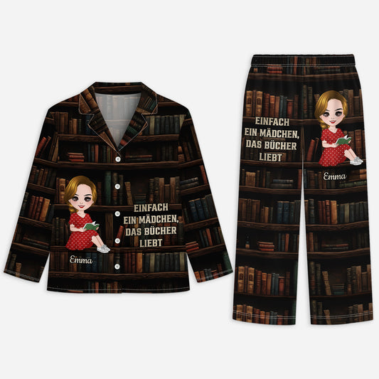 5949VGE1 bitte nicht storen ich lese gerade personalisierte pyjama damen _leseratten 5949V8QTA