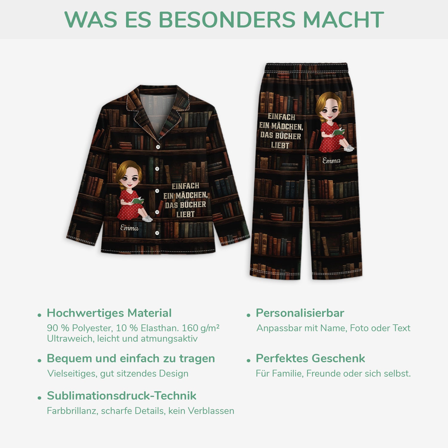 5949VGE5 bitte nicht storen ich lese gerade personalisierte pyjama damen _leseratten 5949V8QTA