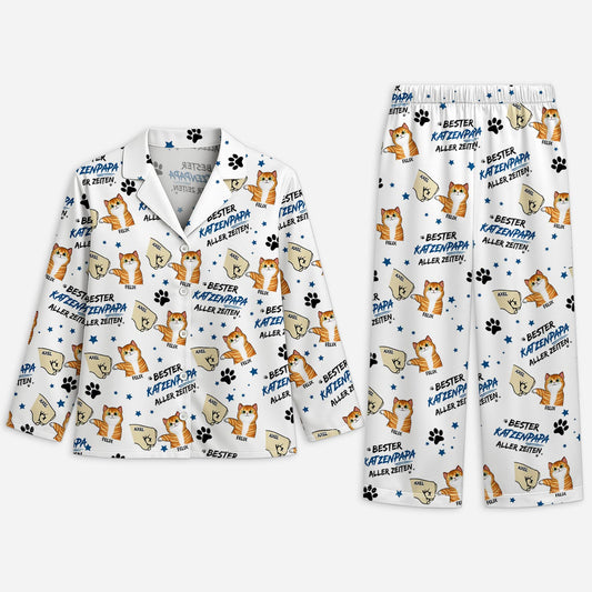 5966VGE1 bester katzenpapa aller zeiten personalisierte pyjama_ katze 5966V8YAD