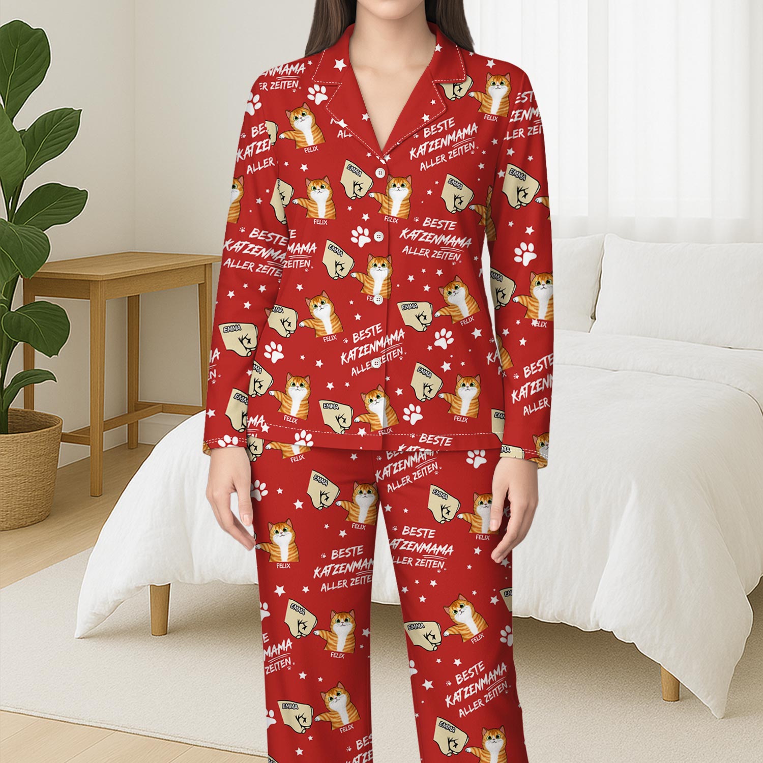 5966VGE3 bester katzenpapa aller zeiten personalisierte pyjama_ katze 5966V8YAD