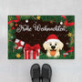 5974DGE1 merry woofmas weihnachten fussmatte personalisiert hund_ 5974DTKAC