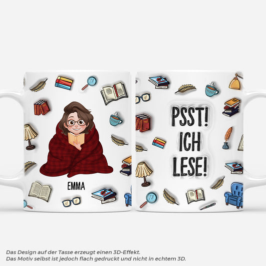5977MGE1 3d druck effekt psst ich lese personalisierte tasse_ leseratten_ manner frauen 5977M8MAA