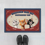 5981DGE1 besucher nur mit genehmigung der katze cartoon fussmatte katzen personalisiert 5981D8TZD