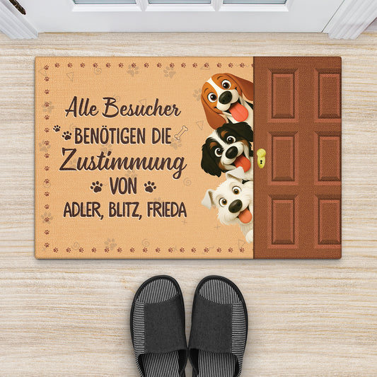 5983DGE2 besucher nur mit genehmigung des hundes fussmatte personalisiert hund_ 5983DTTCC_1475cfac fc7b 4b48 ba3d 2caf6ffb2b86