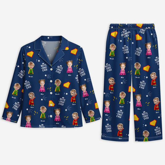 5997VGE1 beste oma bester opa ever personalisierte pyjamas weihnachten opa oma mit gesicht 5997V6KAA