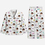 6014VGE1 blumen mit gesicht personalisierte pyjama damen_ 6014V3ZTA