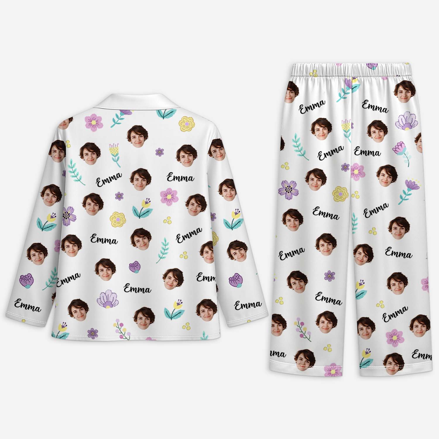 6014VGE2 blumen mit gesicht personalisierte pyjama damen_ 6014V3ZTA_5e77f7ea ede6 40ed 89bd 65e221637f75