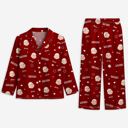 6022VGE1 ich liebe meine babys personalisierte pyjamas_ papa mama mit gesicht 6022V3KNA