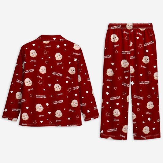 6022VGE2 ich liebe meine babys personalisierte pyjamas_ papa mama mit gesicht 6022V3KNA