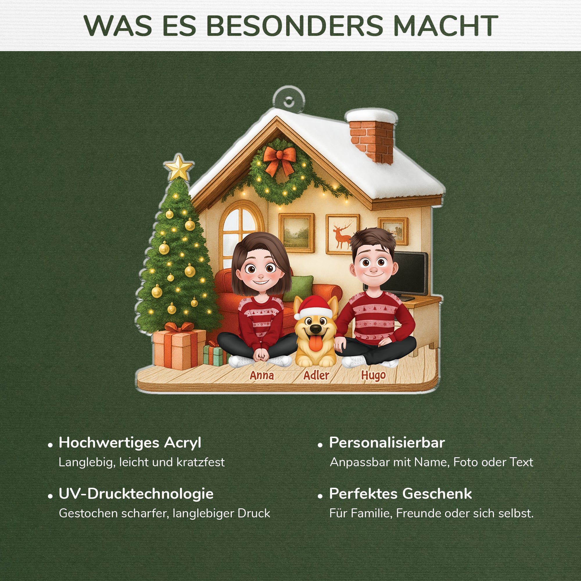 6032OGE4 du ich und die hunde personalisierter weihnachtsschmuck_ acryl schwules paar 6032OTZZC