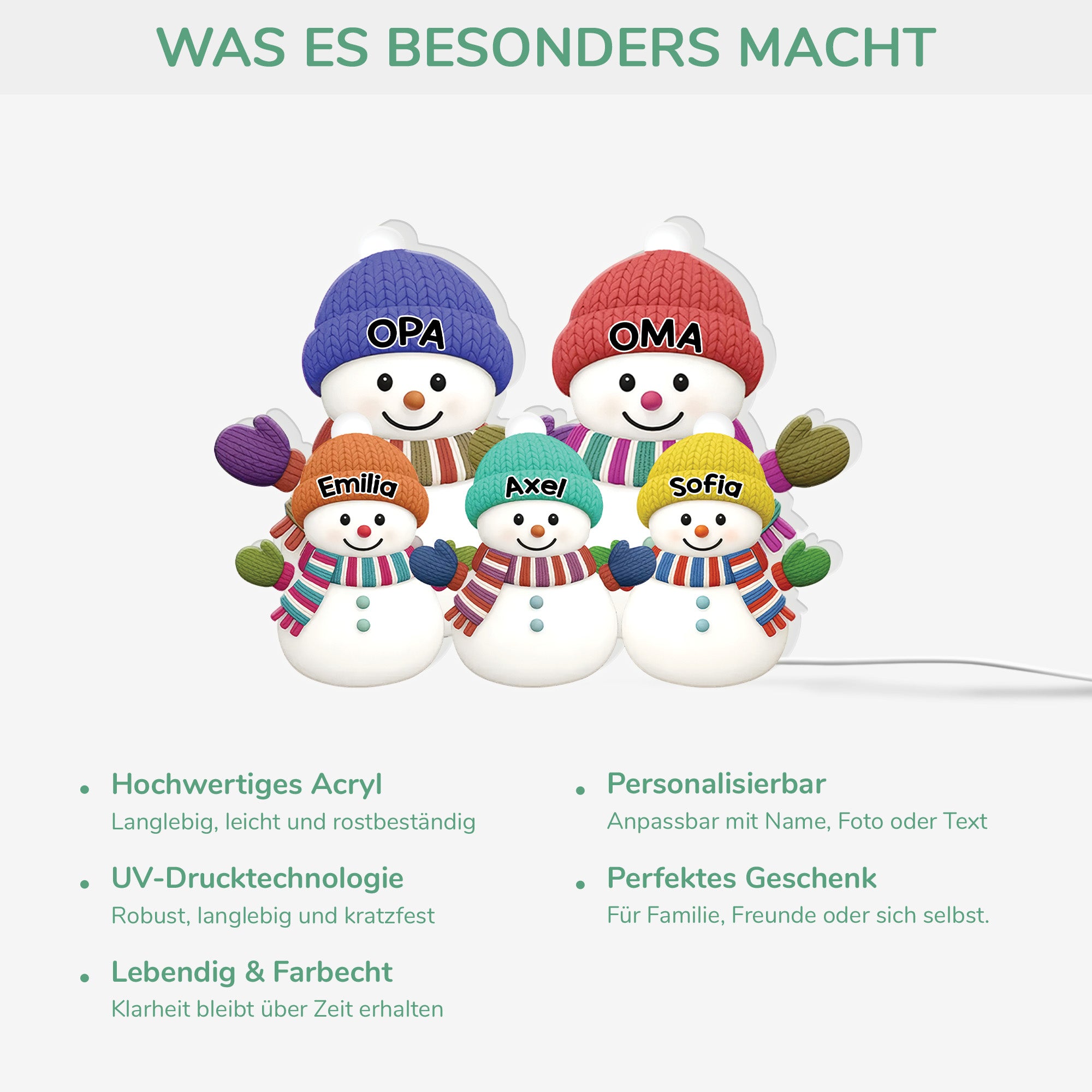 6056LGE4 familie schneemann personalisierte lightbox weihnachten 6056L3Q5A