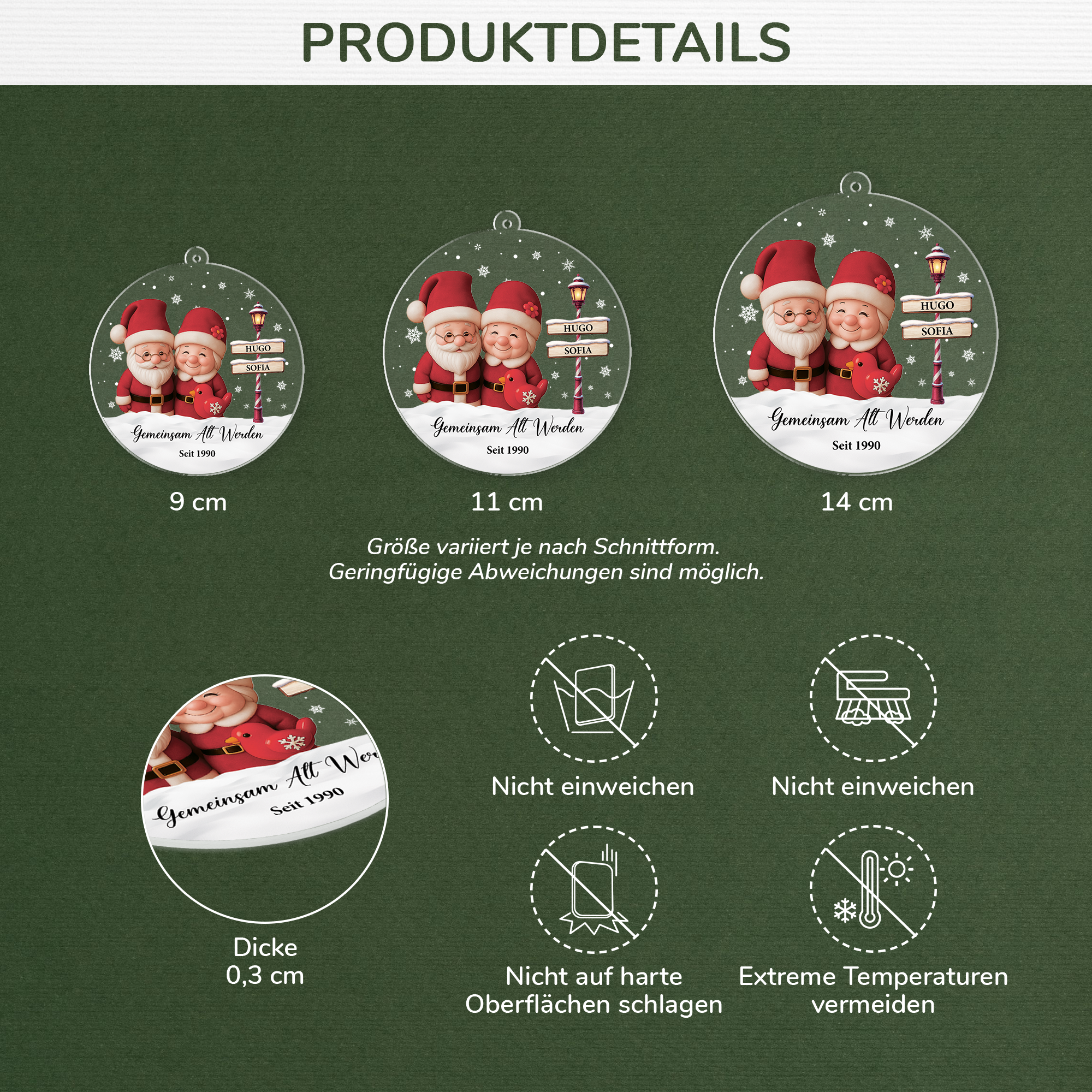 6070OGE3 gemeinsam alt werden seit strassenschild personalisierter weihnachtsschmuck_ acryl paar 6070OKT5G