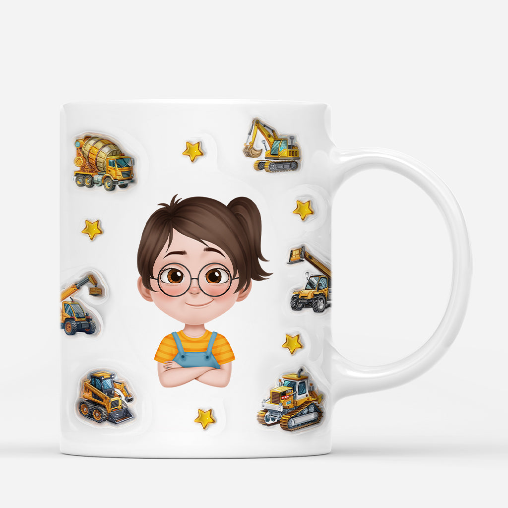 6088MGE3 das alphabet und traktor personalisierte tasse kinder 6088M3TZK