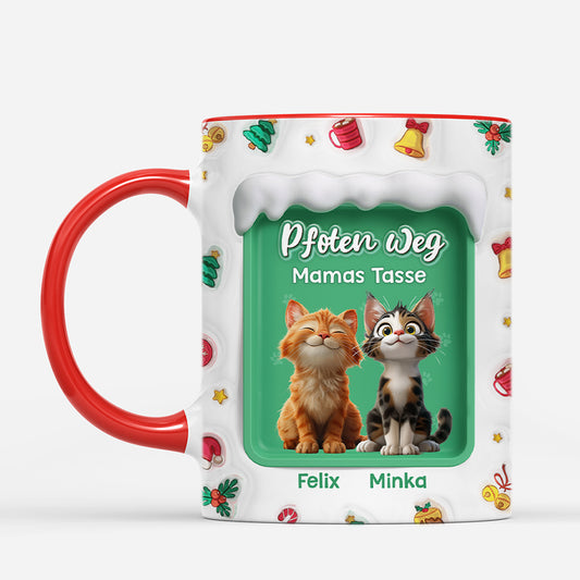 6119MGE2 3d druck effekt pfoten weg mamas tasse weihnachtstasse personalisiert_ katze 6119MTTZD