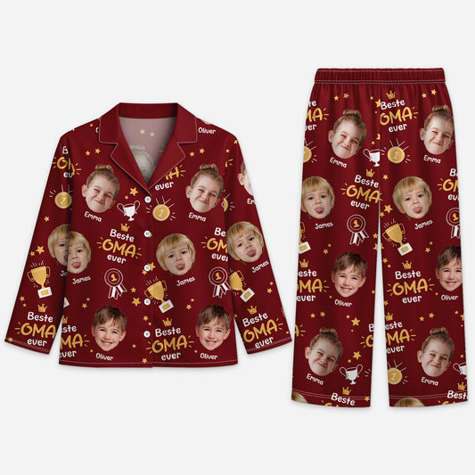 6127VGE1 beste oma aller zeiten personalisierte pyjama oma opa mit gesicht 6127VTKZA